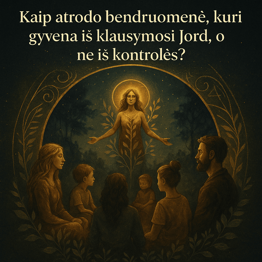 Kaip atrodo bendruomenė, kuri gyvena iš klausymosi Jord, o ne iš kontrolės?