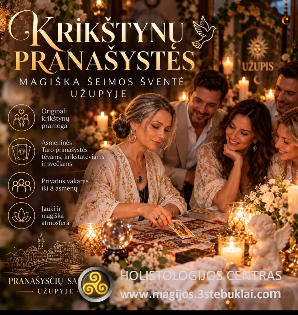 Krikštynų pranašystės – magiška šeimos šventė Užupyje | Sandra Ela'Ya Vilniuje